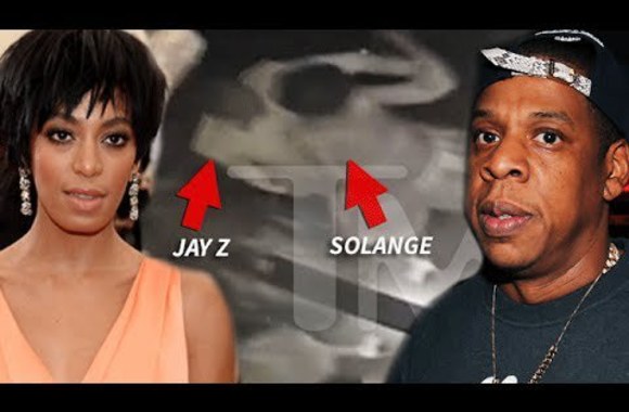 VIDEO kadras: Jay Z PHYSICALLY ATTACKED by Beyonce\'s Sister Solange