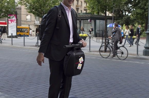 Artūras Zuokas su savo mėgstama transporto priemone.