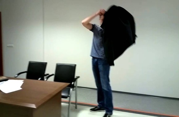 VIDEO kadras: Steponas Babrauskas su žmona teisme