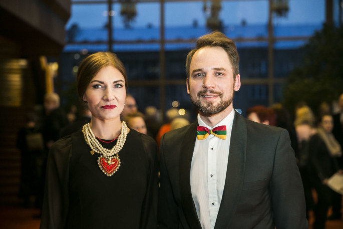 Jonas Sakalauskas su žmona Agne   / Viganto Ovadnevo/Žmonės.lt nuotr.