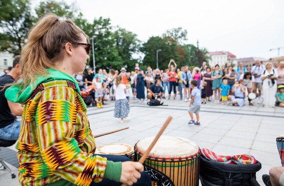  „Drum2gether“ būgnų improvizacija / Irmanto Gelūno nuotr.