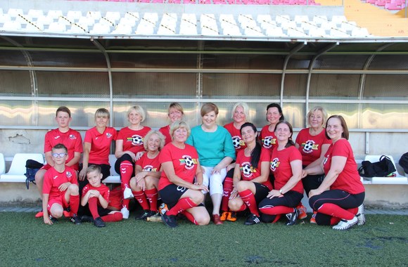 Ramutės Kartavičienės futbolo komanda / G.Keturakytės nuotr.