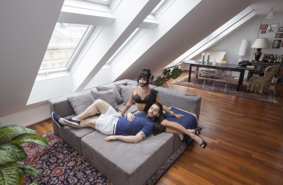 Conchita Wurst ir Jacques Patriaque