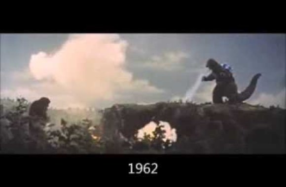 VIDEO kadras: Gerbėjų sukurtas filmukas apie Godzilos riaumojimą nuo 1954 iki 2014 metų