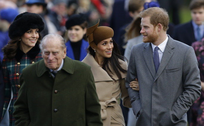 Kate Middleton, princas Philipas, princas Harry, Meghan Markle / „Scanpix“ nuotr.
