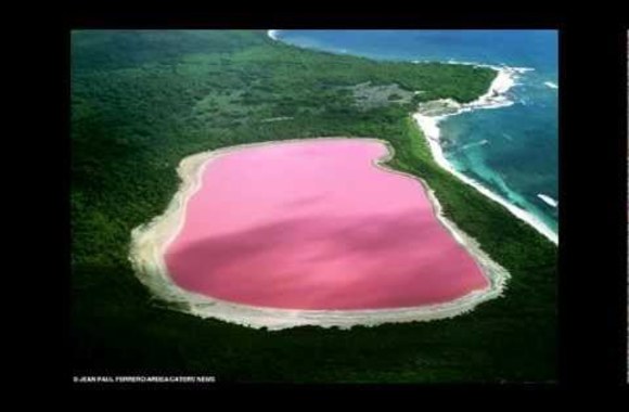 VIDEO kadras: Rožinis ežeras Australijoje