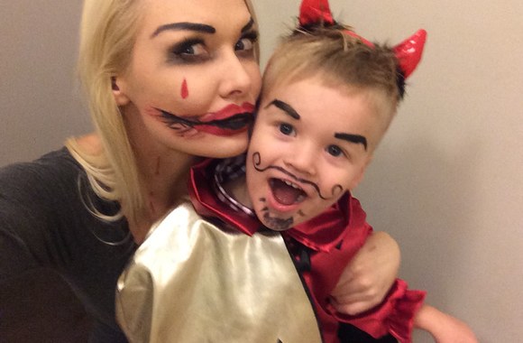 Natalija Bunkė su sūnumi Kristupu