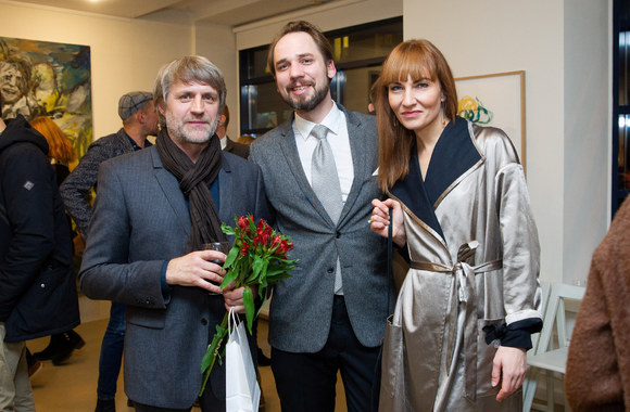 Gintaro Makarevičiaus tapybos parodos „Laiko gaudyklė“ pristatymo akimirka