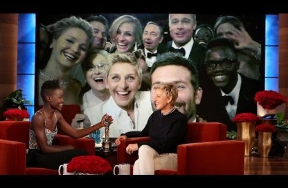 VIDEO kadras: Lupitos Nyong\'o interviu Ellen DeGeneres laidoje