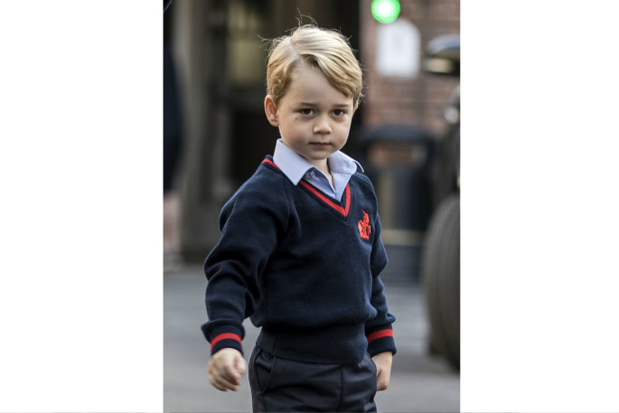 Princas George'as pirmąją dieną Westacre Montessori vaikų darželyje  / Vida Press nuotr.