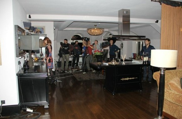 Romantinės komedijos „Valentinas Vienas“ filmavimo akimirka