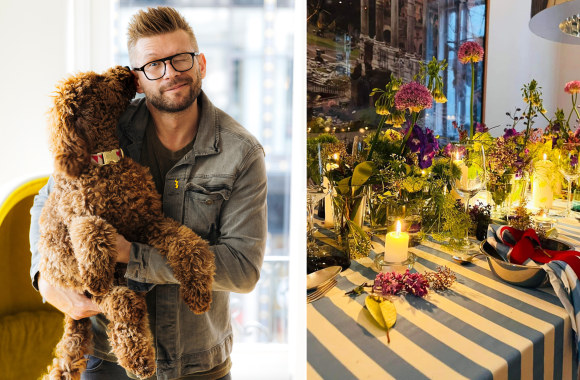 Alfo Ivanausko šuns Hario gimtadienis / Asmeninio albumo nuotr.