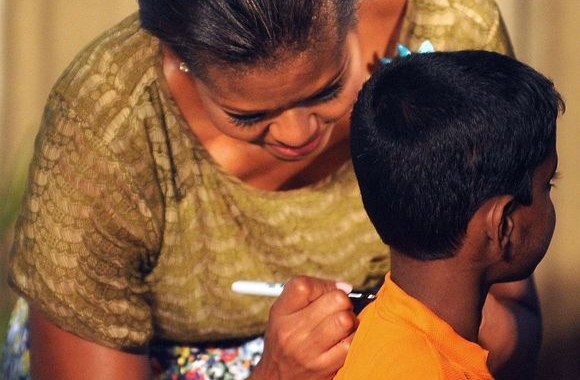 Michelle Obama Indijoje nestokojo geros nuotaikos.