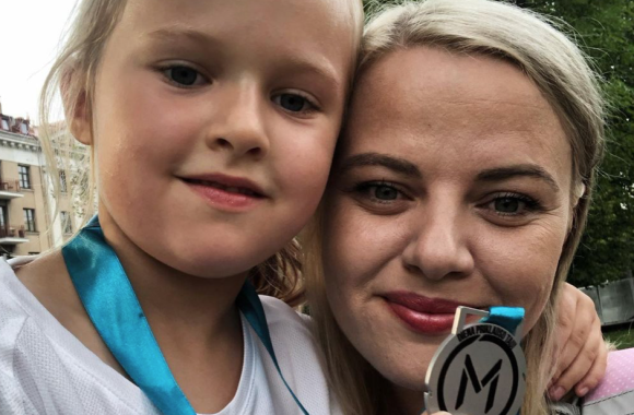 Renata Jampolskė su dukra Vilte / Asmeninio albumo nuotr.