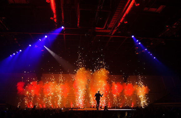 Marijono Mikutavičiaus „3D Show“ akimirka Klaipėdoje