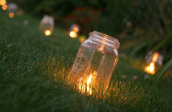 Žvakidės iš stiklainiukų