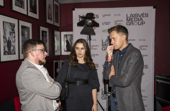 „Laisvės TV“ atsinaujinusio įvaizdžio ir „Laisvės Media Group“ ženklo pristatymo akimirkos/Organizatorių nuotr.