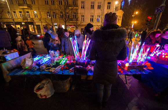 Kalėdų eglės įžiebimas Vilniuje