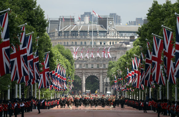 Karališkojo parado „Trooping the Colour“ akimirkos