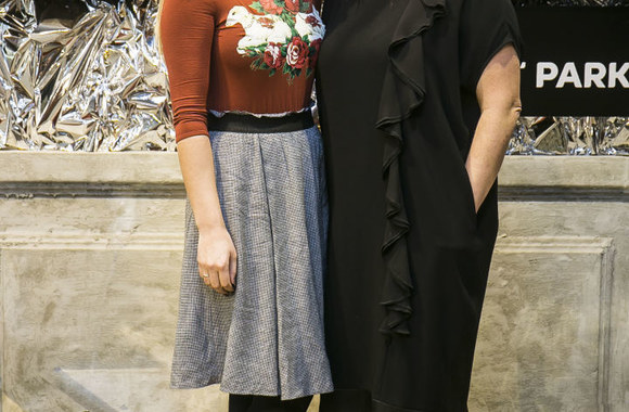 Drabužių kolekcijos pristatymo akimirka