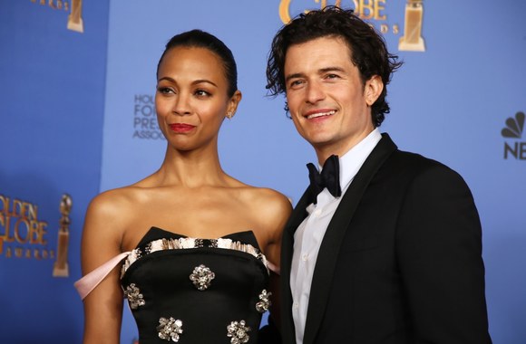 Zoe Saldana ir Orlando Bloomas