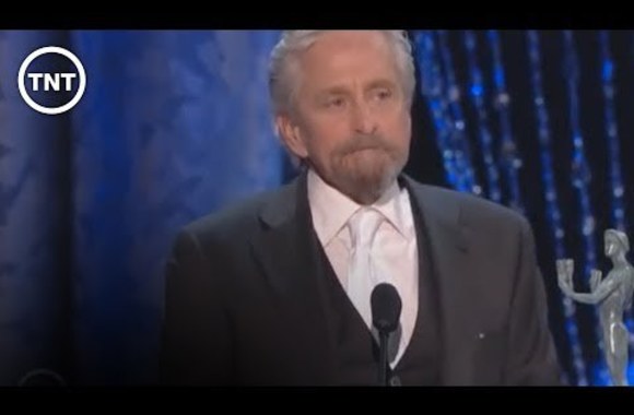 VIDEO kadras: Michaelo Douglaso padėkos kalba