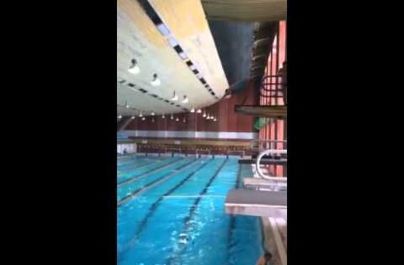 VIDEO kadras: Indrės Burlinskaitės šuolis iš penkių metrų aukščio