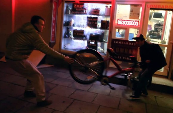 VIDEO kadras: M.Stonkaus dviračio radybos