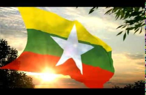 VIDEO kadras: Mianmaro valstybės vėliava 