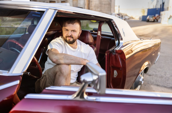 Stanislavo Stavickio-Stano restauruotas retro automobilis „Lincoln Mark 3“ / Gedmanto Kropio nuotr.
