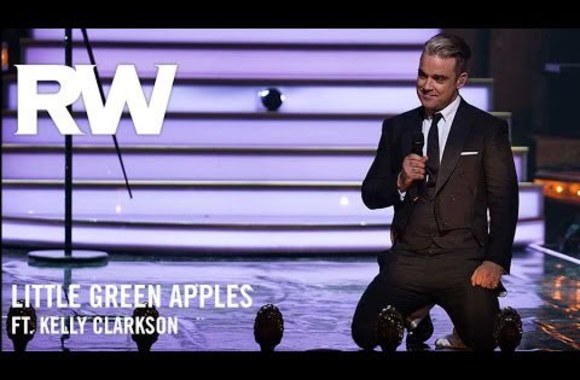 VIDEO kadras: Robbie Williamsas ir Kelly Clarkson – „Little Green Apples“