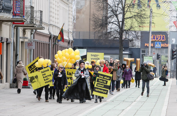 Tarptautinės laimės dienos Kaune akimirka