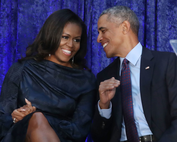 Brackas Obama ir pirmoji ledi Michelle Obama