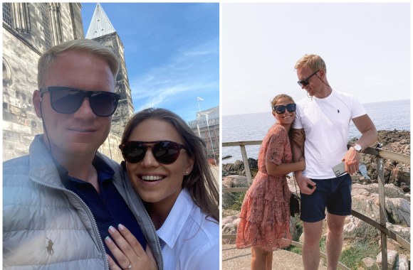 Agota Mašanauskaitė su mylimuoju Luku / Asmeninio albumo nuotr.