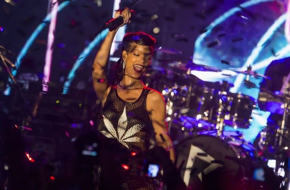 Rihannos koncerto Berlyne akimirka