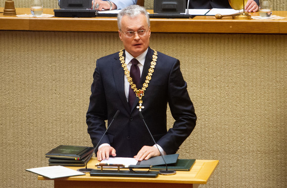 Seime vyko iškilmingas Seimo posėdis, skirtas prezidento priesaikos ceremonijai / I. Gelūno / „Žmonės Foto“ nuotr.