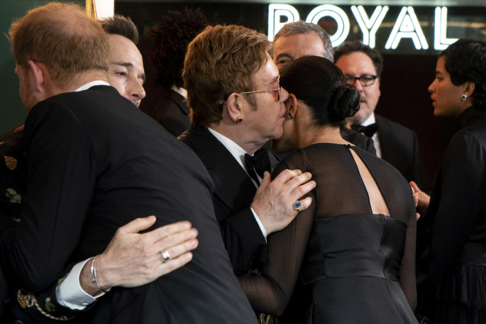 Princas Harry su Meghan Markle ir Eltonas Johnas / „Scanpix“ nuotr.