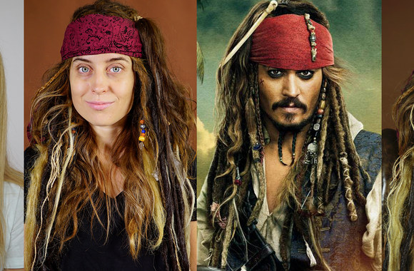 Olesia Žurakliova įsikūnijo į Džeką Sperou / Asmeninio albumo nuotr.