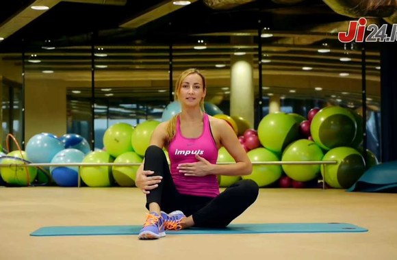 VIDEO kadras: Trenerės Giedrės Bernotaitės pratimai pilvo presui