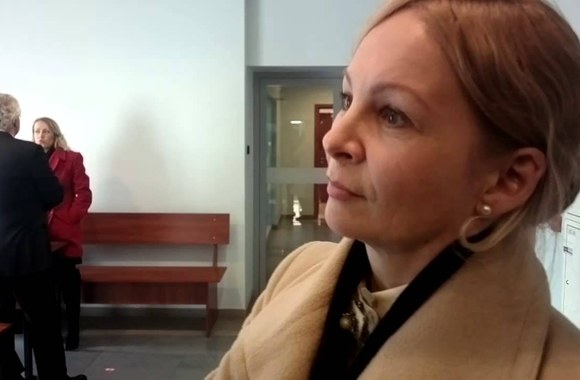 VIDEO kadras: Violetos Štenger komentaras po teismo posėdžio