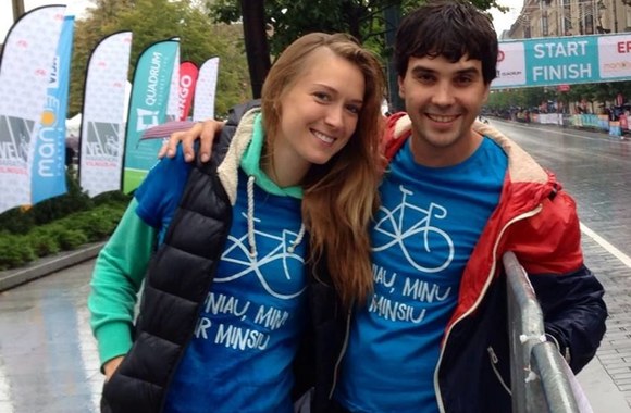 Paulius Skučas su žmona Indre