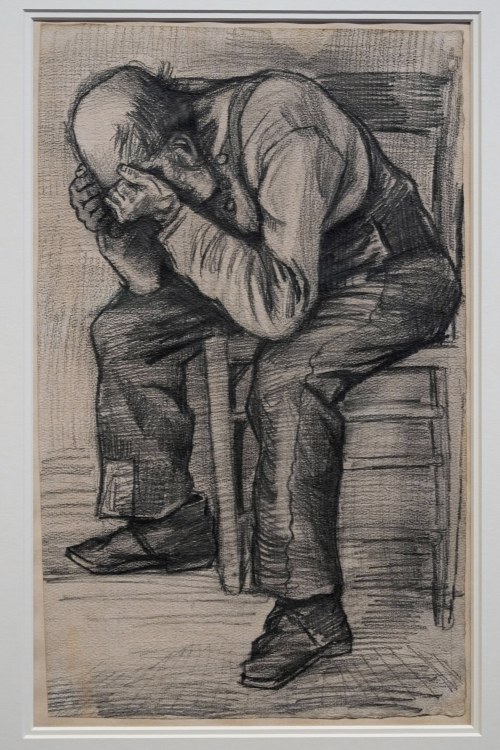 Vincento van Gogho pieštas suvargusio vyro portretas ketvirtadienį pirmą kartą buvo išeksponuotas Amsterdamo muziejuje. / „Scanpix“ nuotr.