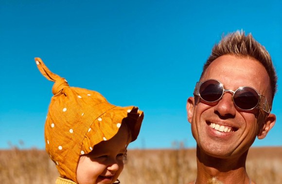 Linas Adomaitis su dukra/Asmeninio archyvo nuotr.