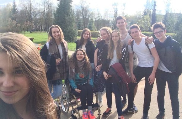 Gintarė Razulevičiūtė su auklėtiniais