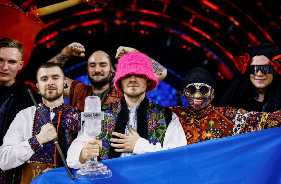 2022-ųjų „Eurovizijos“ nugalėtojai ukrainiečiai „Kalush Orchestra“ / Scanpix nuotr.