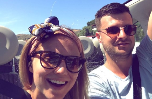 Agota Mašanauskaitė su mylimuoju Roku