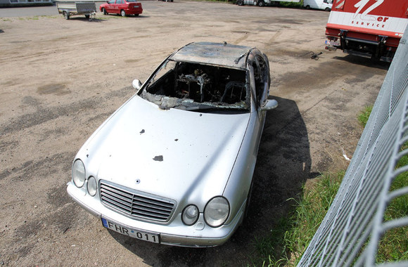 Sudegęs automobilis