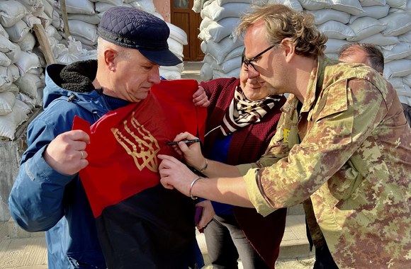 K.Sankausko inicijuota parama ir vaizdai iš karo siaubiamos Ukrainos / Asmeninio albumo nuotr.