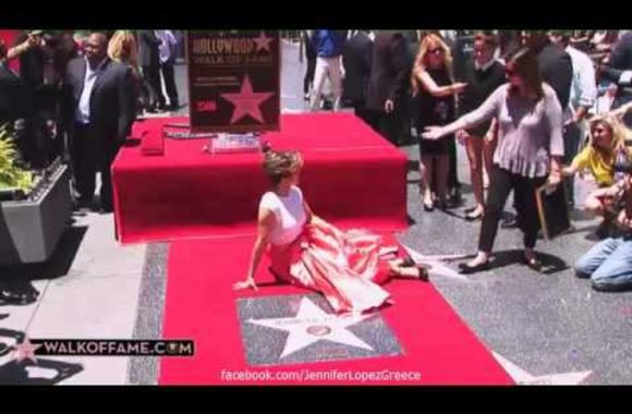 VIDEO kadras: Jennifer Lopez Holivudo Šlovės alėjoje vykusioje ceremonijoje