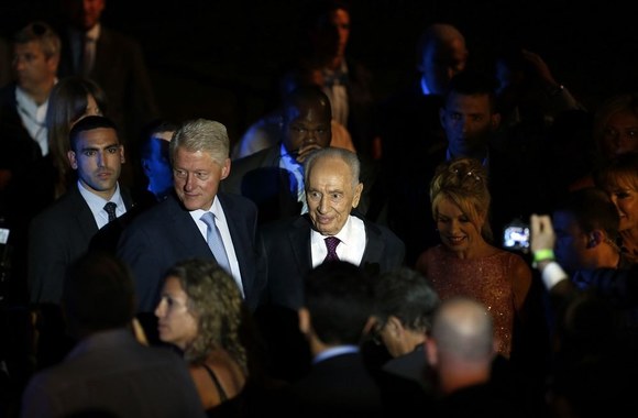 Billas Clintonas ir Izraelio prezidentas Shimonas Peresas